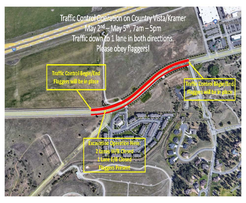 Map of Traffic Control Operation on Country Vista Drive
