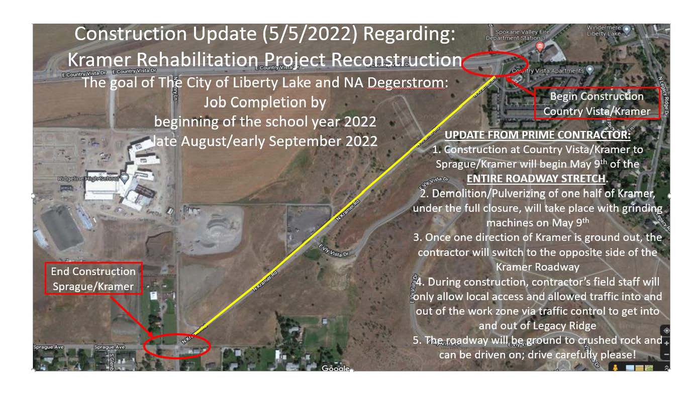Update of Kramer Country Vista to Sprague - Kramer Rehabilitation Project 05052022