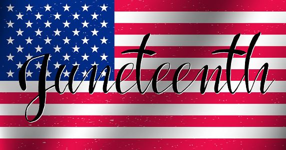 Juneteenth and American flag