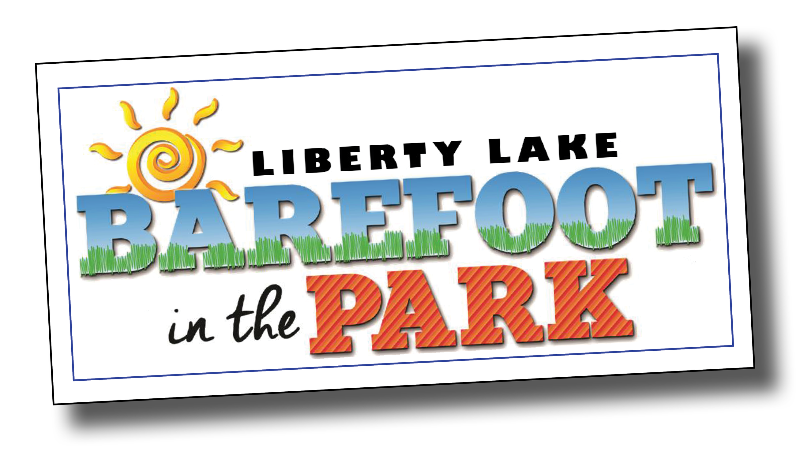 Barefoot in the Park - tilted shadowed logo