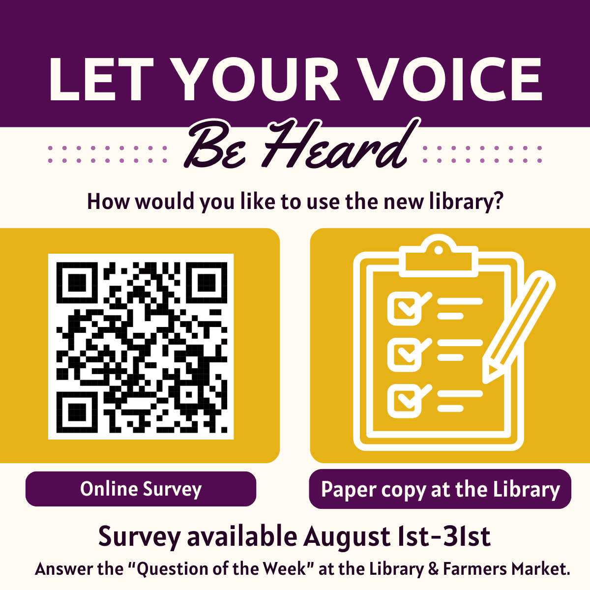 Purple and Yellow Minimalist Illustrated Polls and Surveys LinkedIn Post