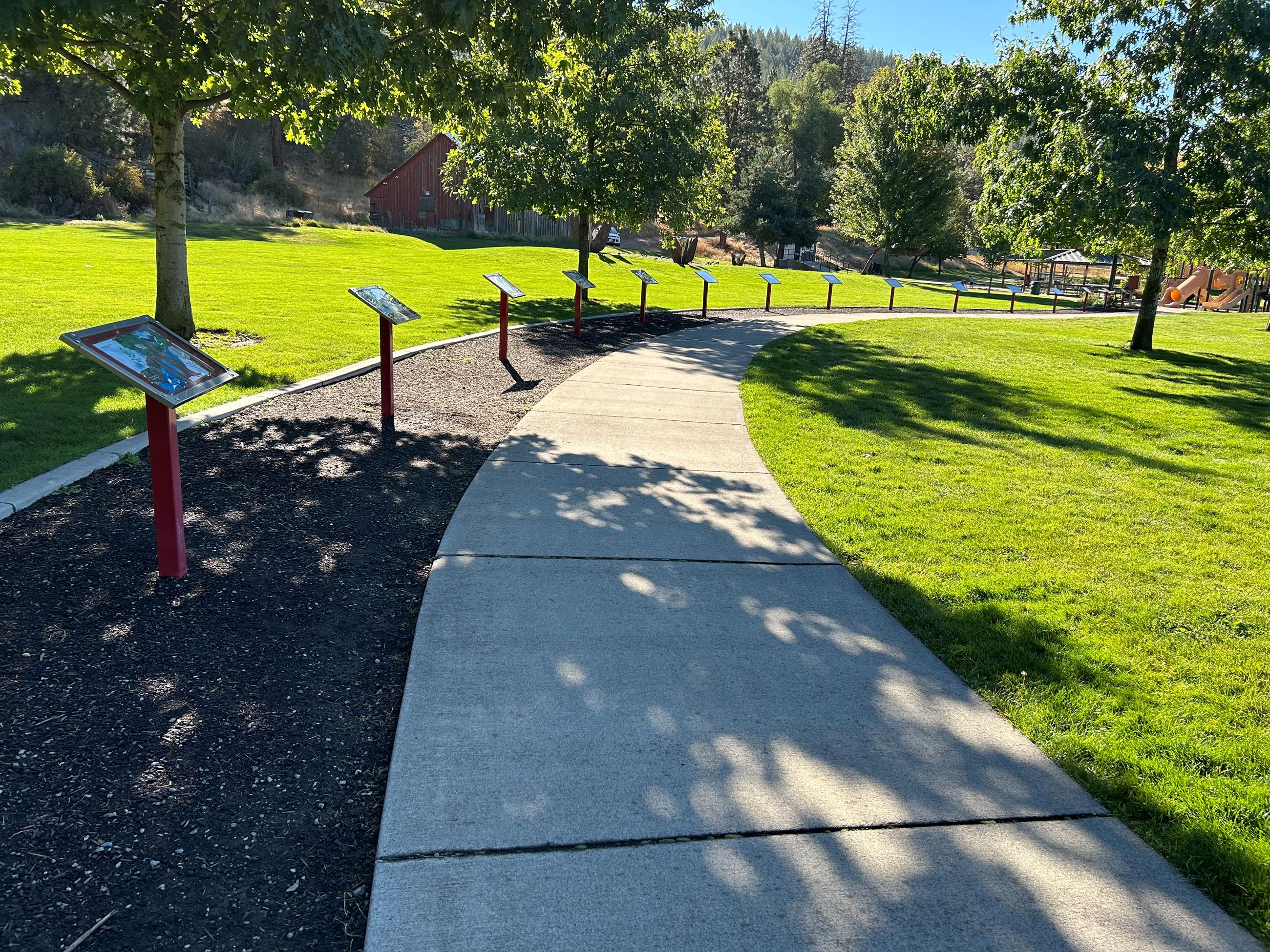 Image of Rocky Hill Park Story Walk equipment.