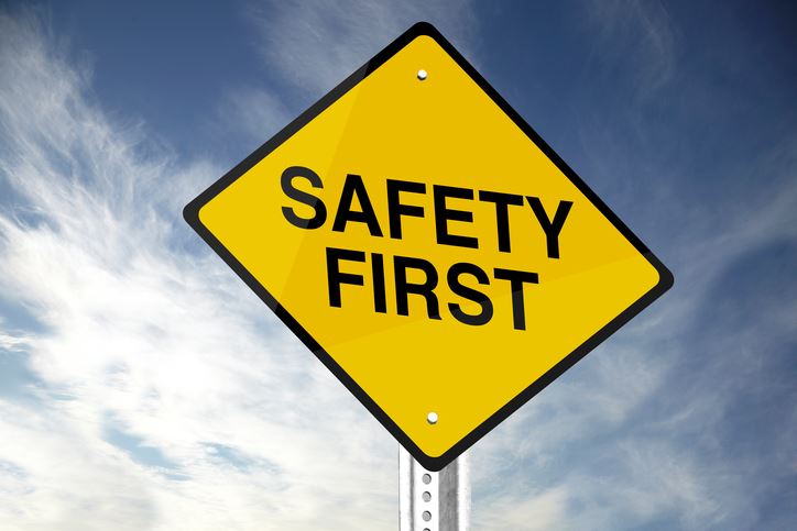 Safety First sign